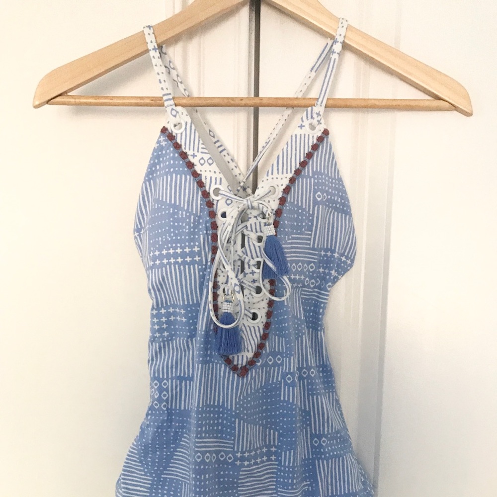 Dolce Vita Ukara Lace Up One Piece swimsuit size M